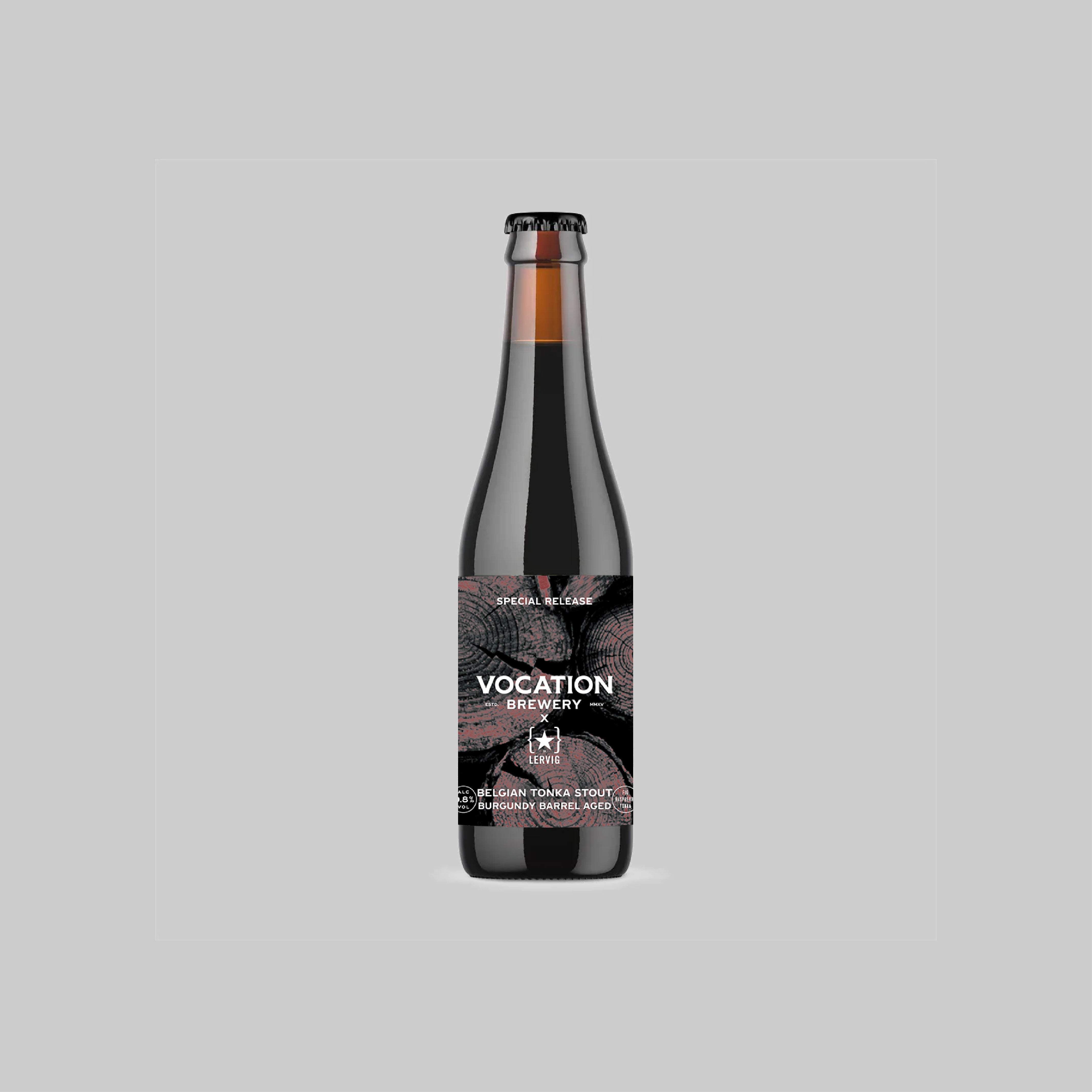 Vocation Vocation x Lervig Belgian Tonka Stout Burgundy Barrel Aged Bottle 330ml 9.6% - Time2Drink